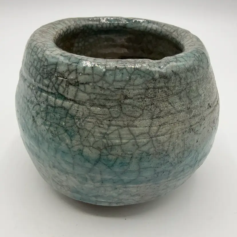 Handmade Raku Pottery Planter Pot Vase