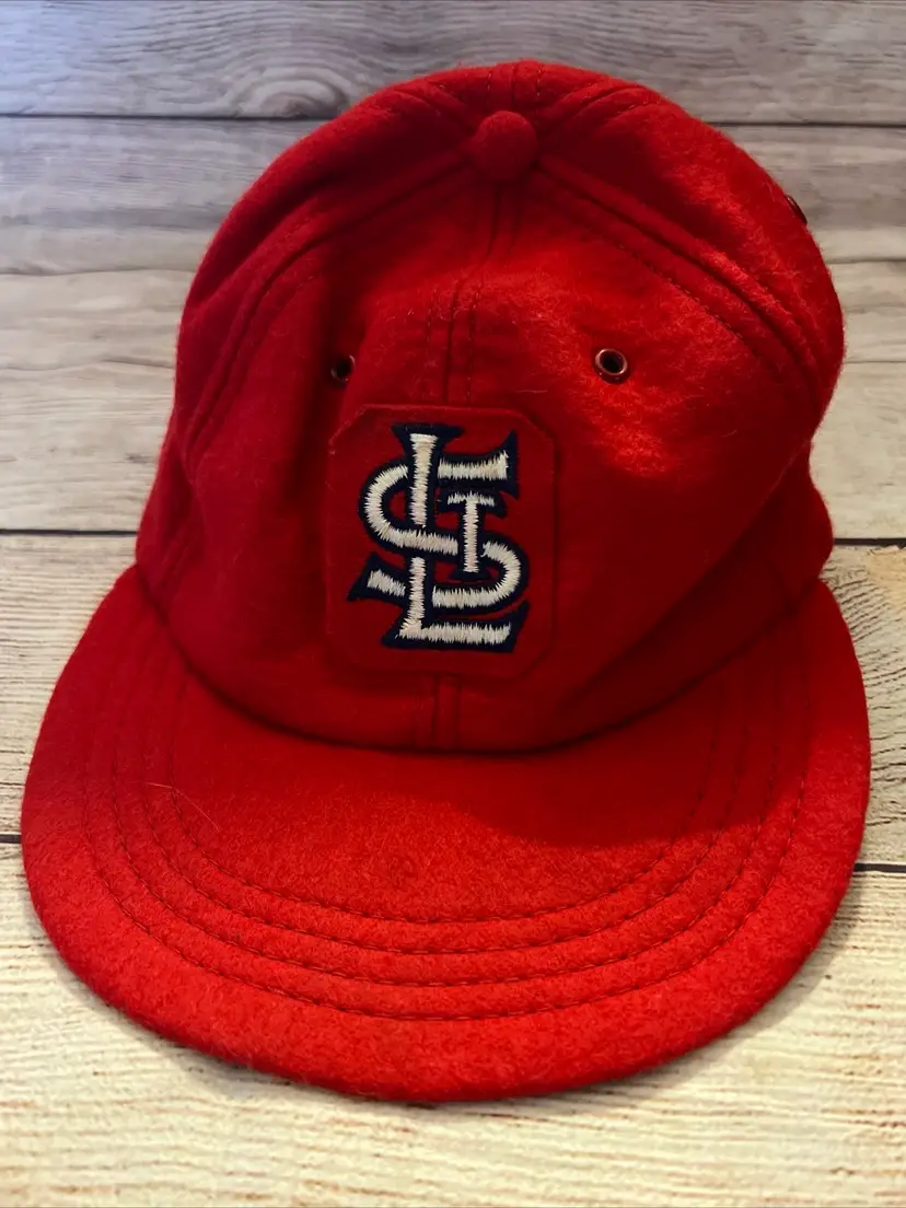 Vintage 50s/60s St Louis Cardinals Red Wool Cap Hat Felt MLB No Size