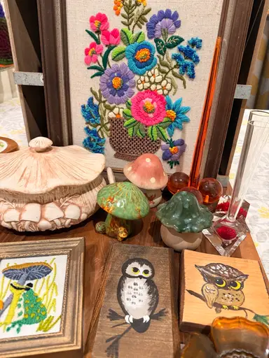 That 70’s Show! Owls, Mushrooms, Crewels And More!