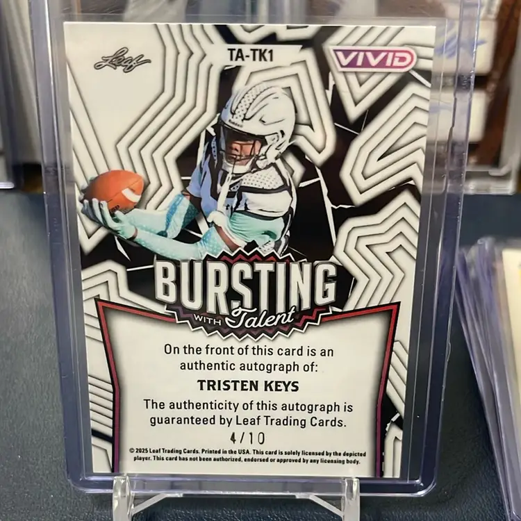 2025 Leaf Vivid Tristen Keys Bursting With Talent Auto 4/10 Texas Longhorns