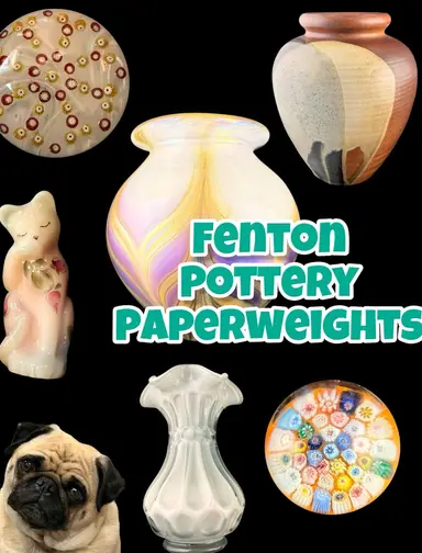 Paperweights, Glass, Pottery, & Vintage Variety