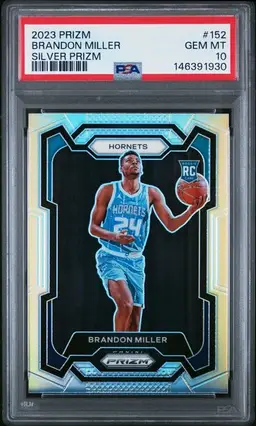 2023 PANINI PRIZM 152 BRANDON MILLER SILVER PRIZM PSA 10