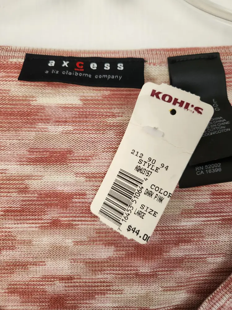 NWT Axcess Liz Claiborne Sweater Size L