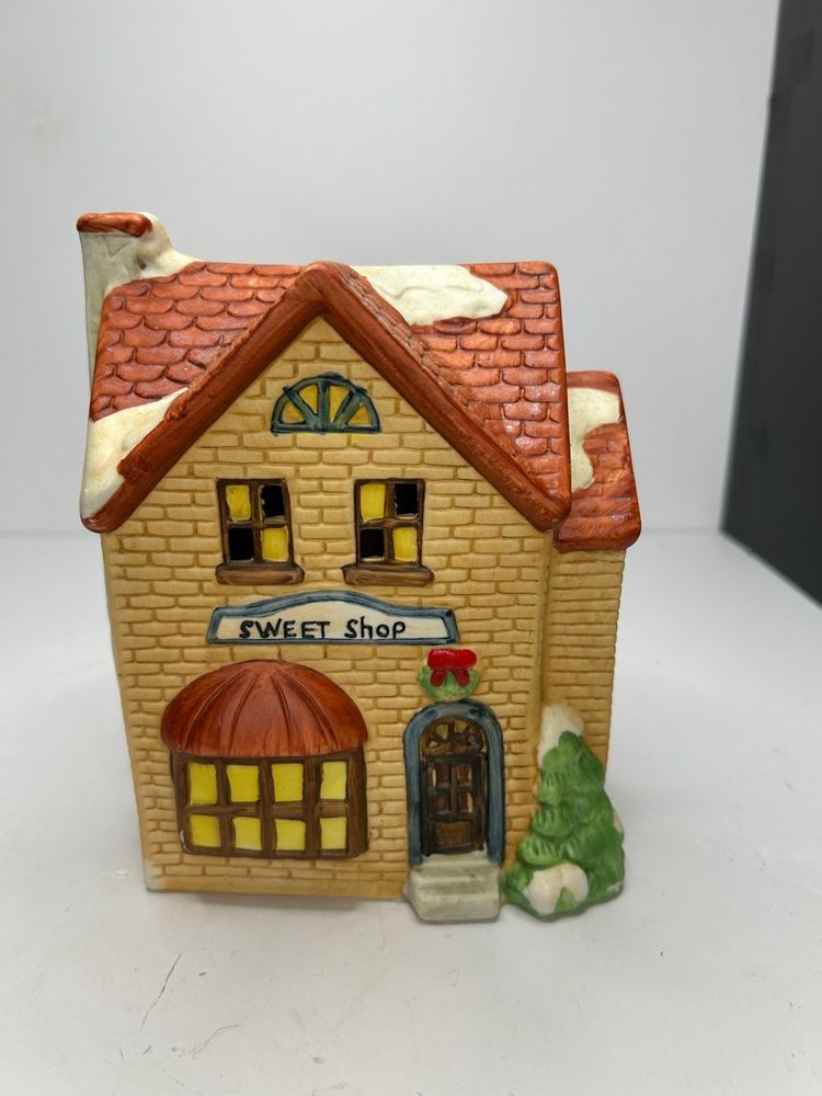 Americana Porcelain “Sweet Shop” Vintage Kmart Made In Thailand 1991 In Box @ 7 1/2x 6x5