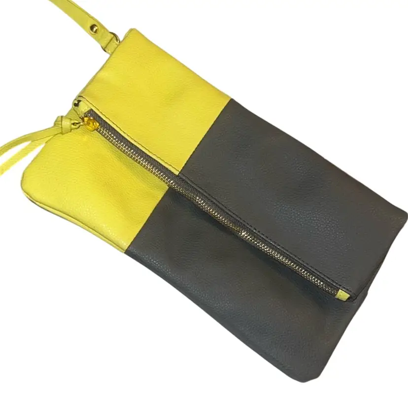 Neiman Marcus Large Envelope Wristlet Vegan Leather 11” X 7”