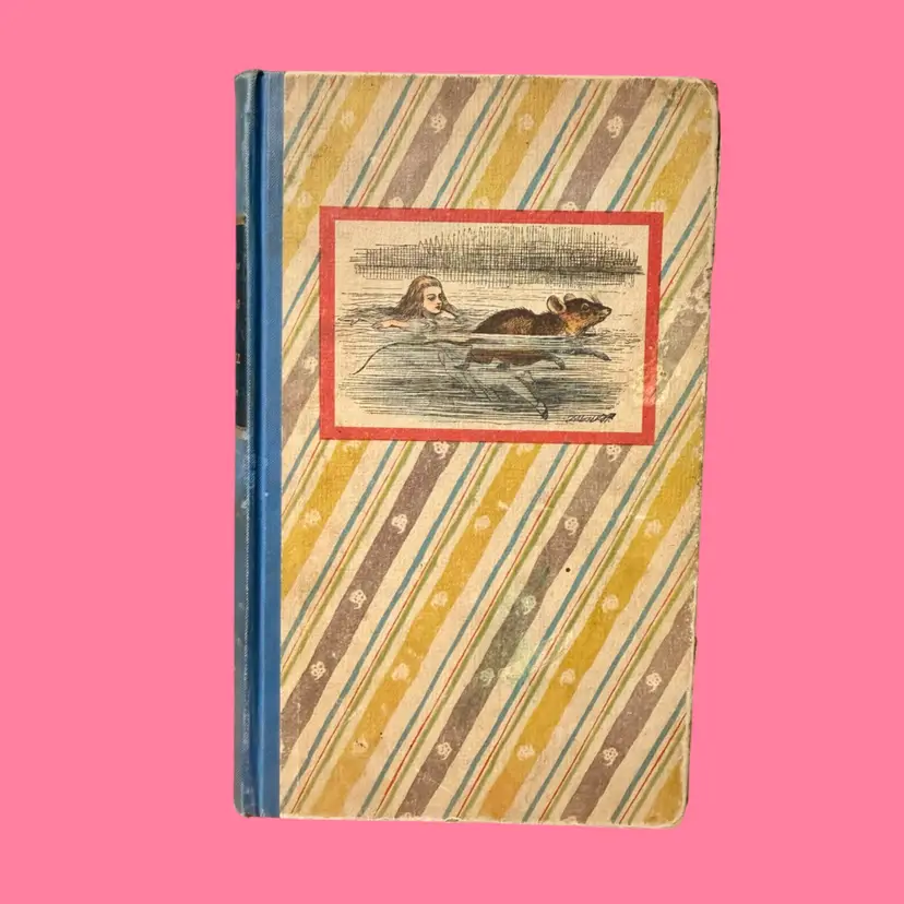 40's VTG Alice's Adventures in Wonderland HC Book Color Illustrations READ