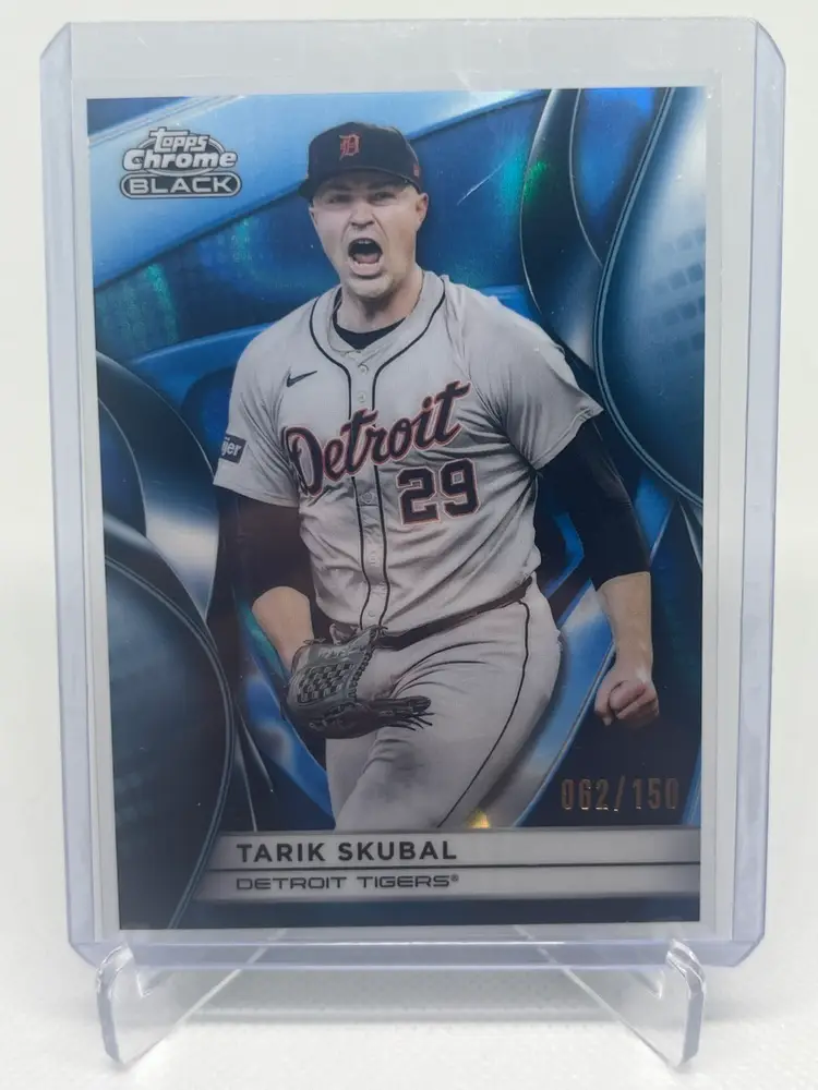 Tarik Skubal - Topps Chrome Black /150 Blue - Detroit Tigers