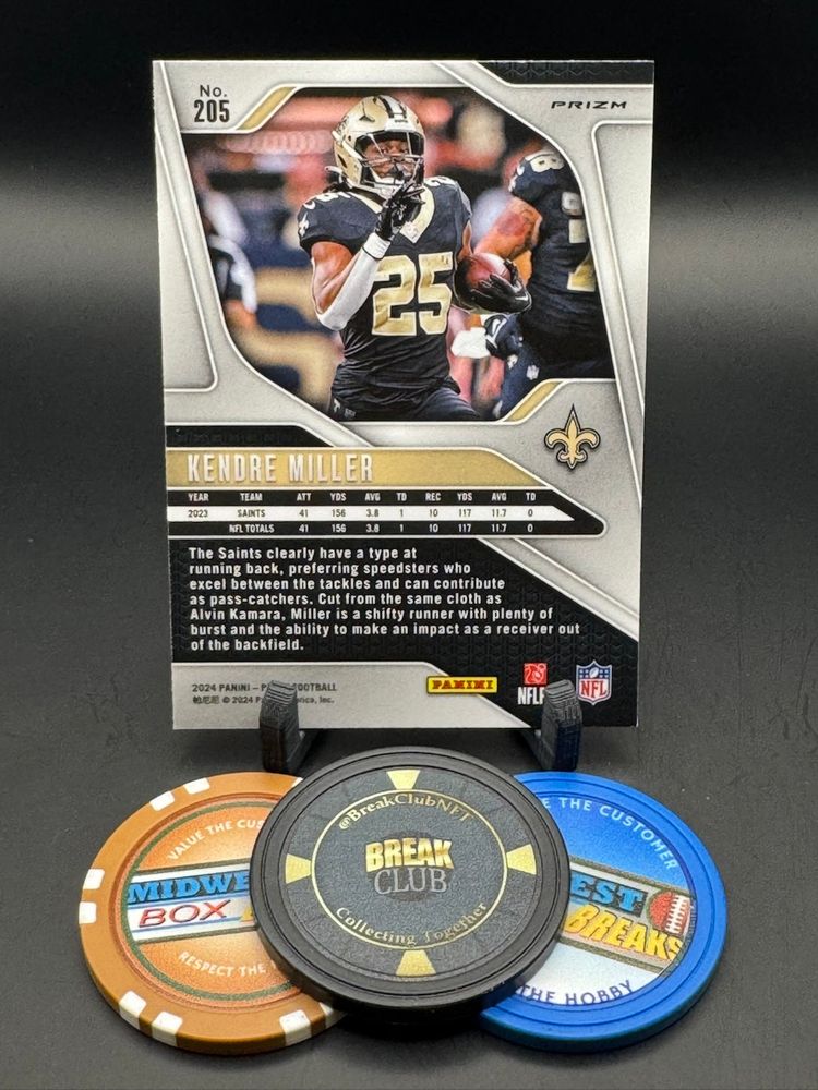 Kendre Miller Pink Wave 2024 Prizm New Orleans Saints
