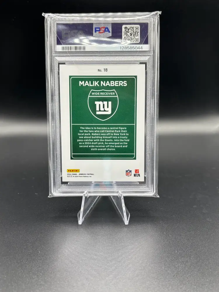 2024 Donruss Malik Nabers Downtown! Rookie PSA 9