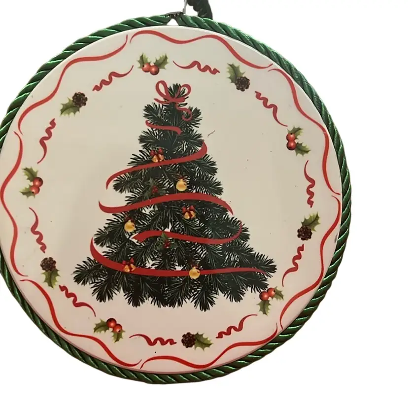 Christmas Trivet Round 4” w