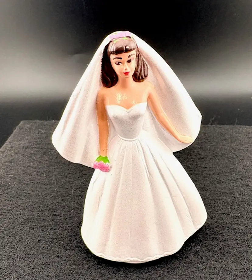 Mini Collectible Barbie Bridal Figurine 1989 Collector Edition - 3.5" Tall x 2" Wide