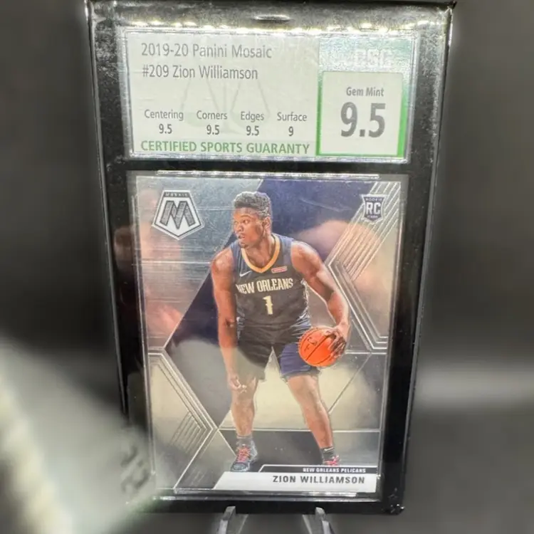 Zion Williamson 2019-20 Panini Mosaic RC CSG 9.5 New Orleans Pelicans