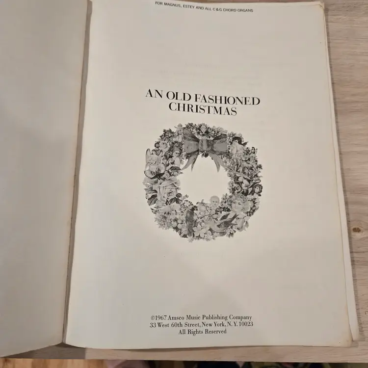 An Old Fashioned Christmas Organ sheet music 1967
