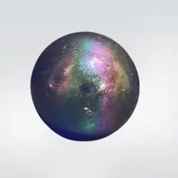 Single Meteor Blue Lustre "Giant" or "Boulder" Marbles 35mm Diameter