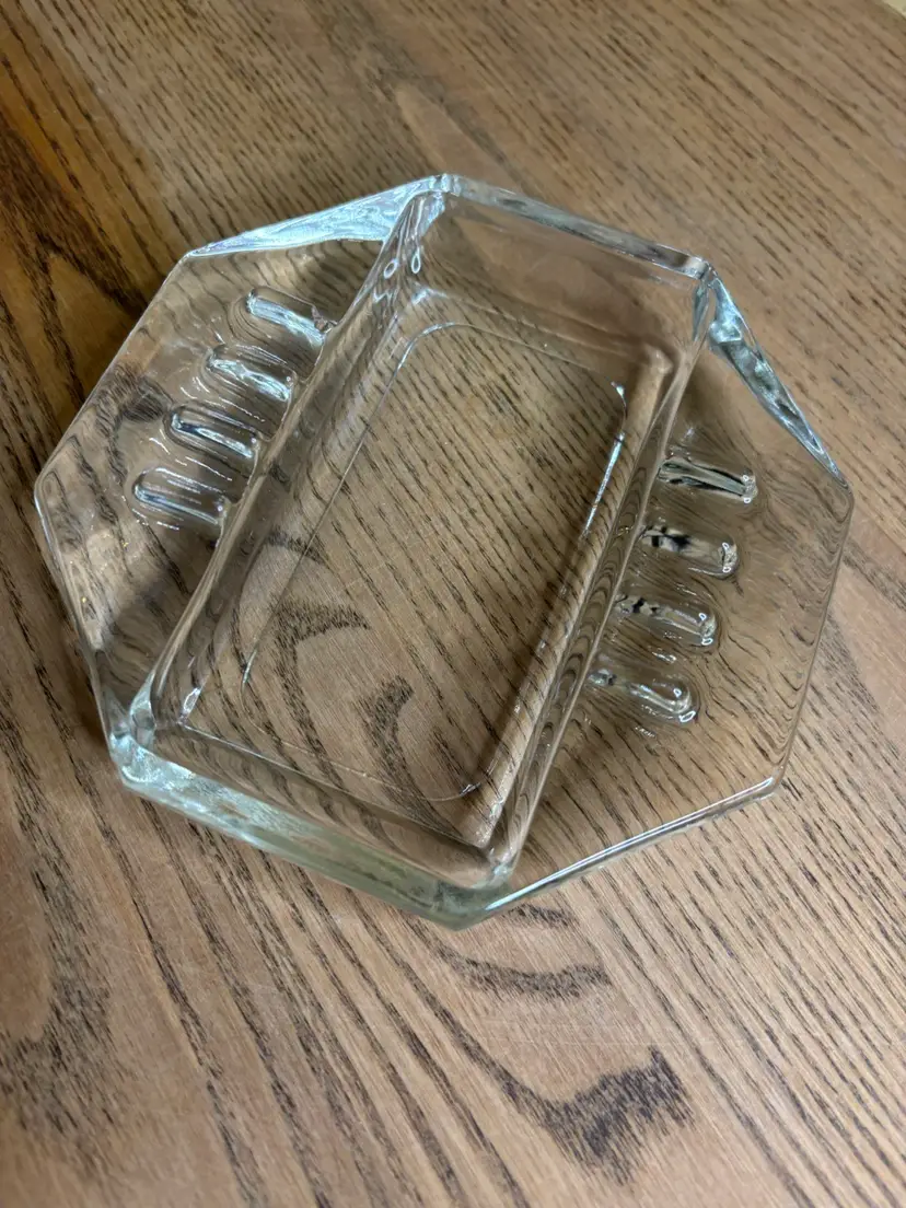 Clear Ashtray Art Deco