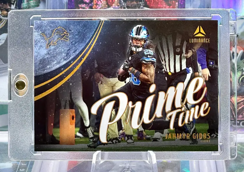 Jahmyr Gibbs 2025 Luminance CASE HIT SSP Prime Time #1 Detroit Lions