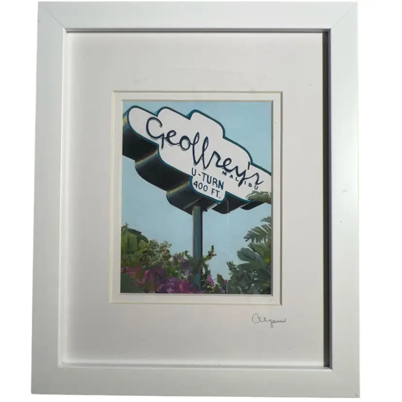 9x11 Framed “ Geoffrey” Print Signed By Artist