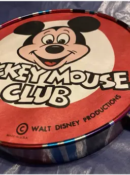 Vintage Mickey Mouse Club Tambourine Rare Disney On Parade Package Noble Cooley
