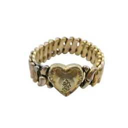 Vintage Phoenix WWII Sweetheart Expansion Bracelet Heart Design (A7764)