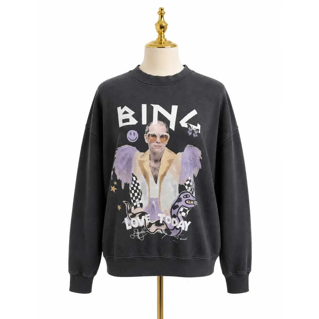 Anine Bing Elton John Sweatshirt Sz XS