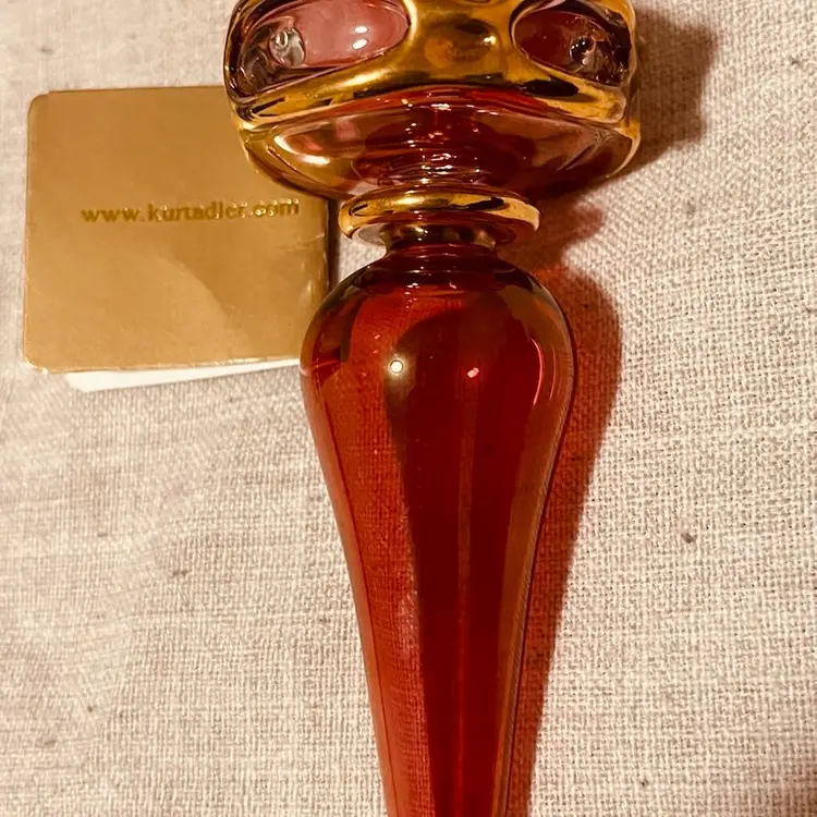 4 Kurt Adler Luxor Collection Christmas Ornaments  Egyptian Glass Gold Trim