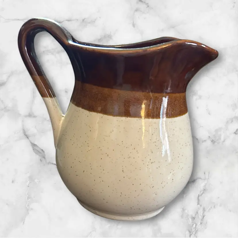 Pottery Crockware Jug Made In Taiwan