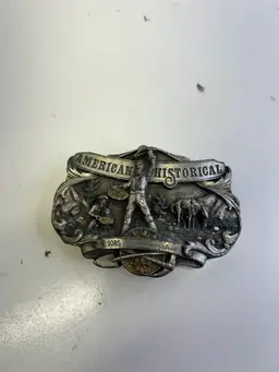 Vintage Siskiyou Limited Edition Pewter Belt Buckle American Historical Gold Rush 1984