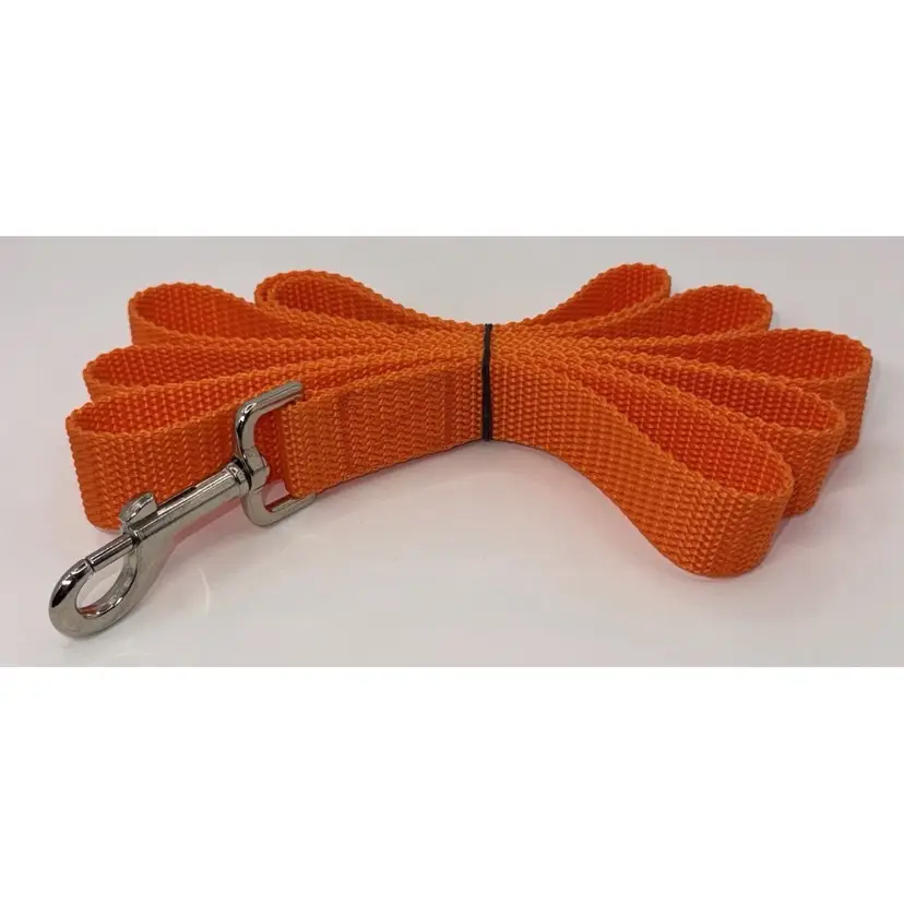 Dog Leash Blaze Orange Hunting Season Size Large Handmade Heavy Duty NEW