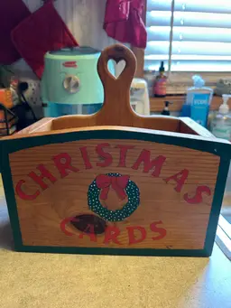 Wooden Christmas Card Holder