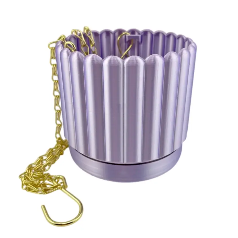 Modern 3.75inch Hanging Planter with drip tray in LILAC🪻