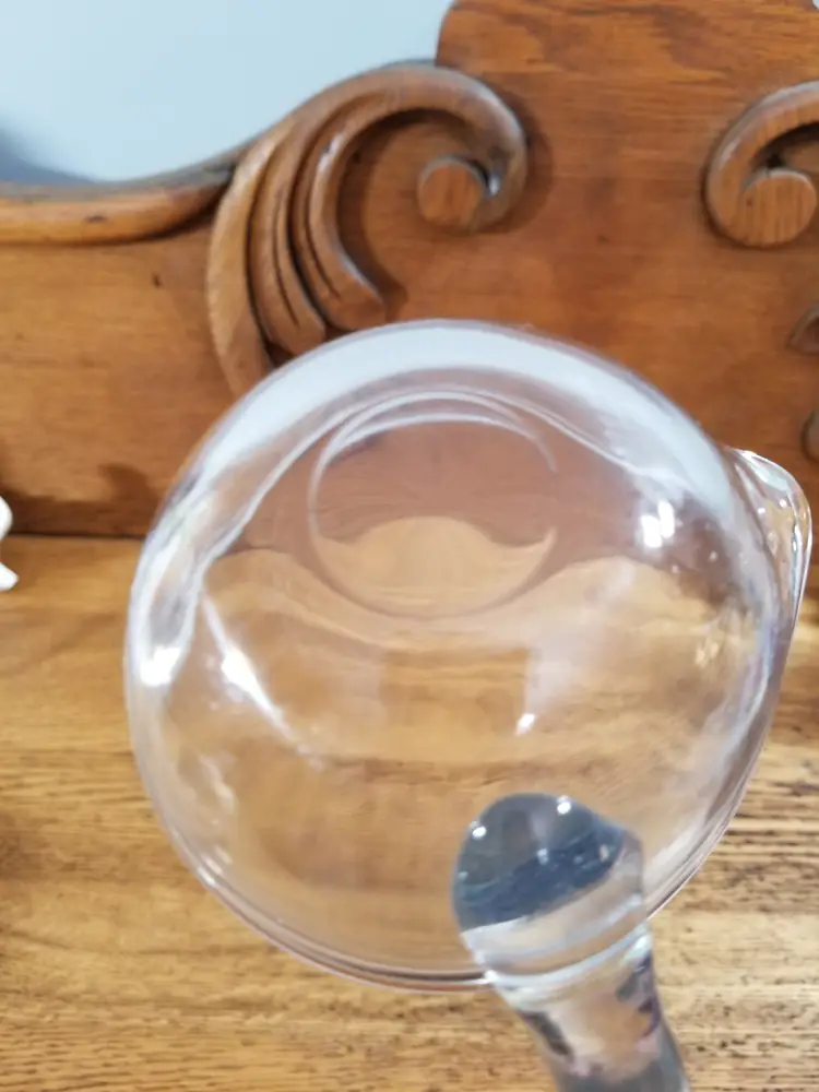 Vintage Clear Glass Ladle with Spout – 12.5”  – Elegant Curved Handle – Punch