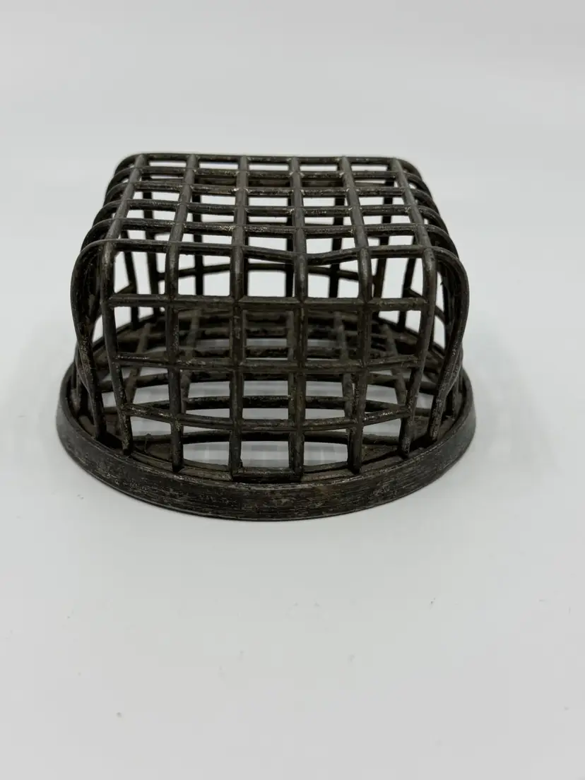 Vintage Flower Frog Metal Cage Dazey Manufacture Co.California 4”