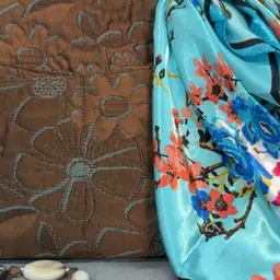 Maruka Purse Brown Tire With Scarf