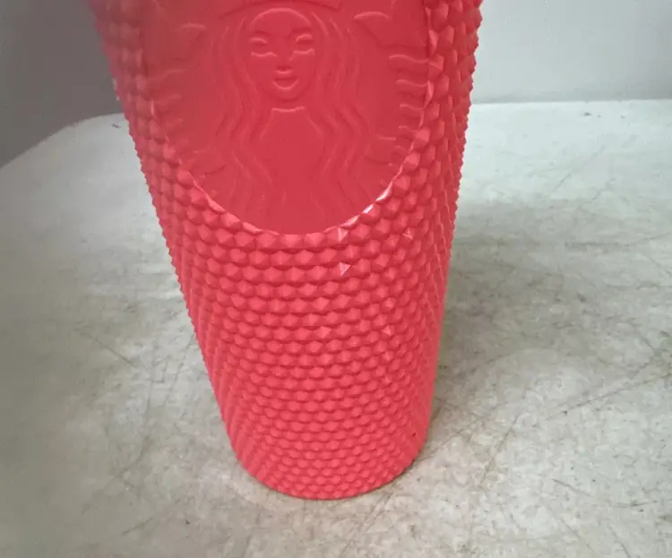 New Starbucks Summer 2022 Studded Dragon Fruit 24oz Tumbler Cup Pink No Straw