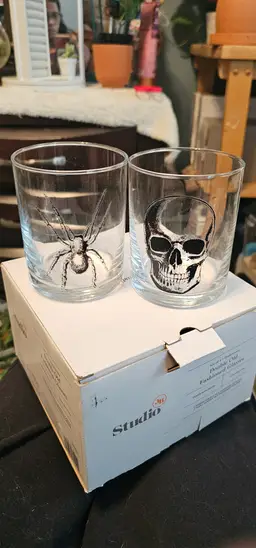 Set of 4 Halloween double old Fashioned Glasses