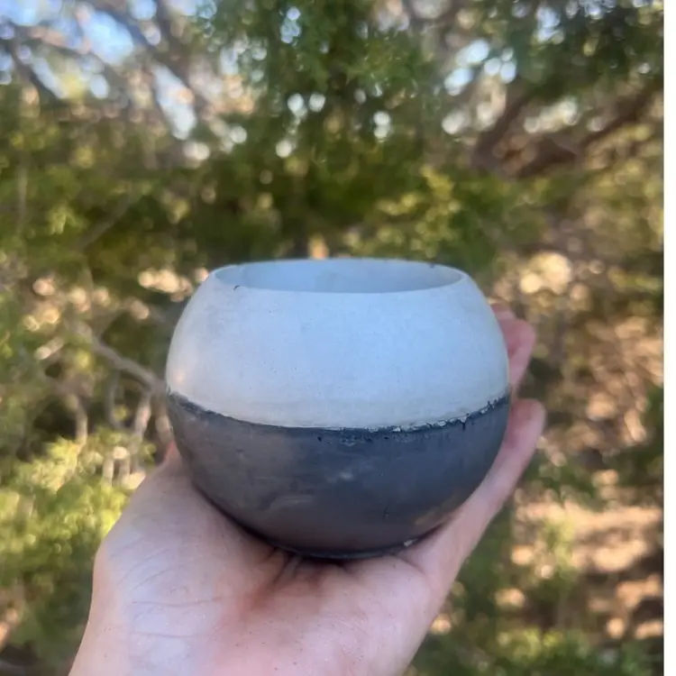 3” Charcoal & Natural Concrete Planter