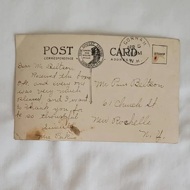 Mt. Washington from Glen Road, Gorham NH – Storey Studio Postcard, Early 1910s Postmark