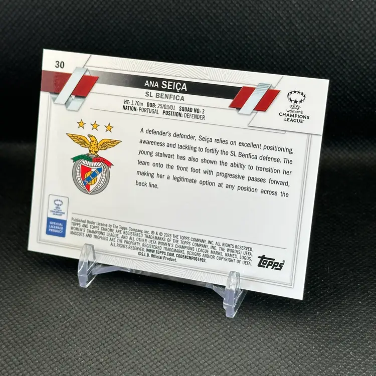 Ana Seiça Future Stars 207/299 - 2022/23 Topps Chrome Purple Refractor UEFA Benfica