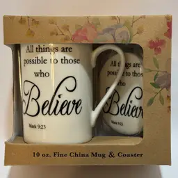 All Things Are Possible To Those Who Believe Mug w/Lid