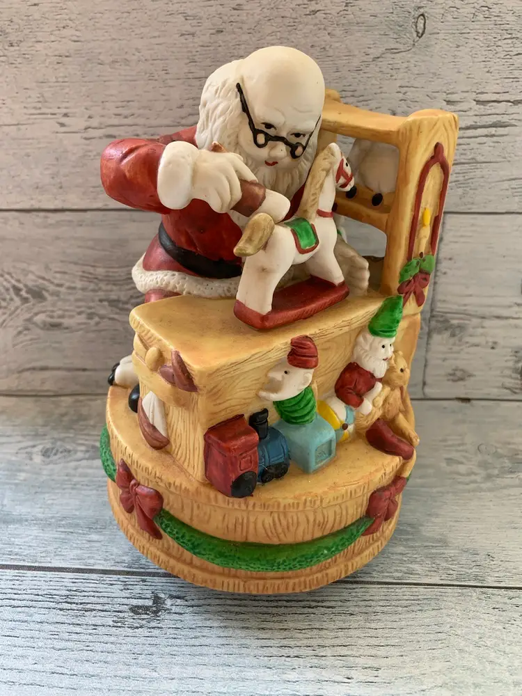 Christmas Santa Claus Musical Figurine Making Toys