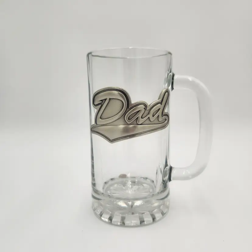 A Special Glass For A Special Dad 16 Oz Mug With Pewter "Dad" Applique
