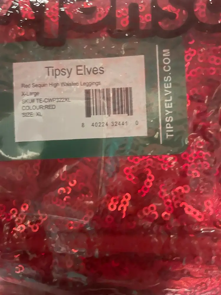 NWT 2 Pairs Of Tipsy Elves Lined Sequined Leggings
