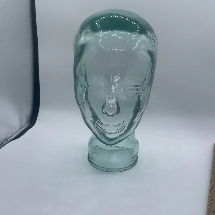 Art Glass Mannequin Head Bust Wig Hat Display Made in Spain Vintage Pier 1