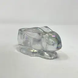 Enesco Iridescent Glass Bunny Candle Holder 1989 Easter Decor (0005-25)