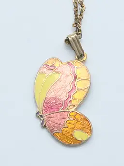 Cloisonne Butterfly Necklace