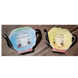 Reserved Anthropomorphic Tea Bag Holders Holt Howard Santa Candle Holder