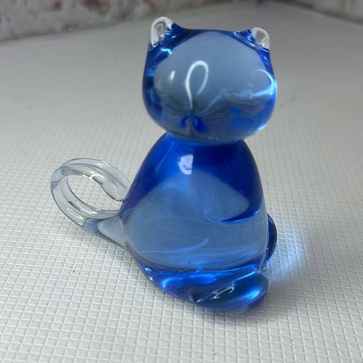 Glass Blue Cat