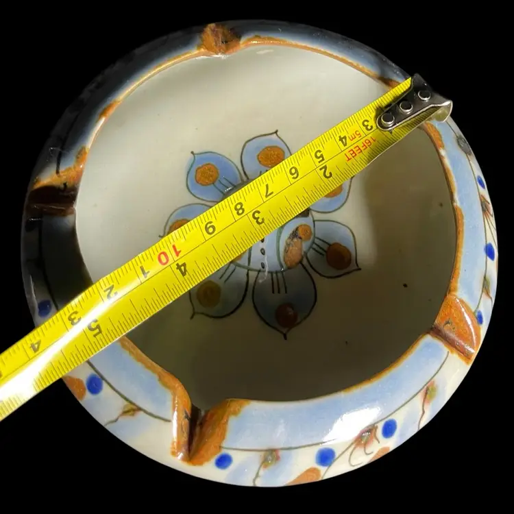Mexican Tonala Ken Edward’s Folk Art Pottery Dish Ashtray