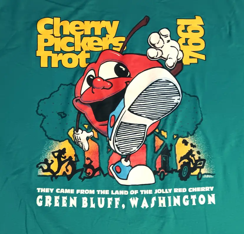 vintage single stitch marathon t-shirt Cherry Pickers Trot running jogging