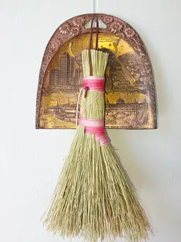 Vintage Duluth MN Souvenir Crumb Tray (Silent Butler) with Handmade Crumb Brush Options by Brooms by Jenza